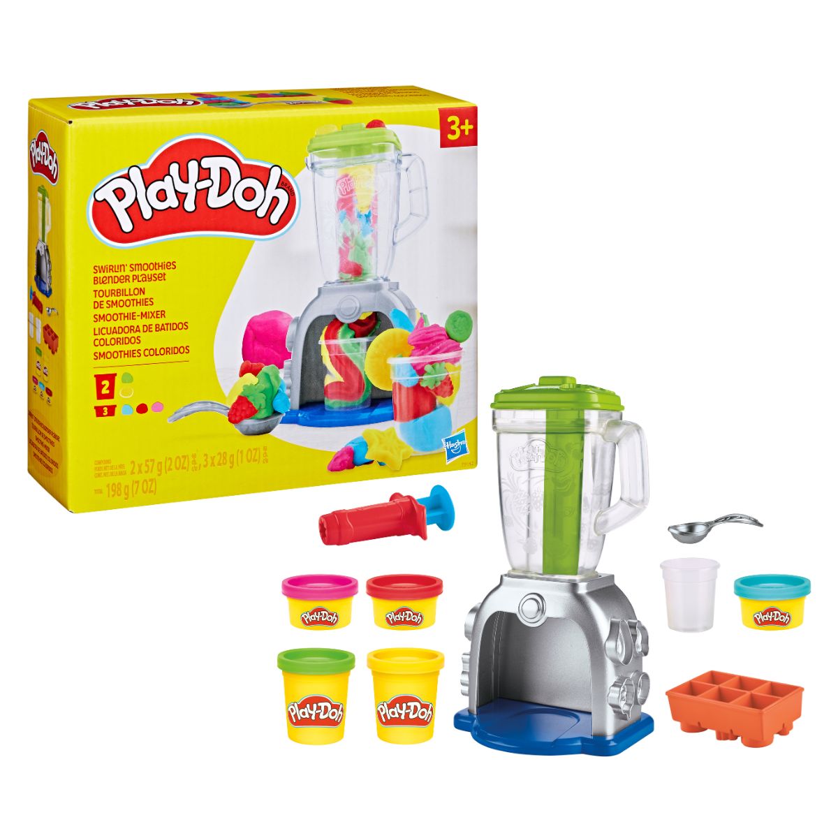 Đồ Chơi Combo Máy Xay Sinh Tố Vui Vẻ Và Bột Nặn 4 Màu PLAYDOH CBF9142-B5517