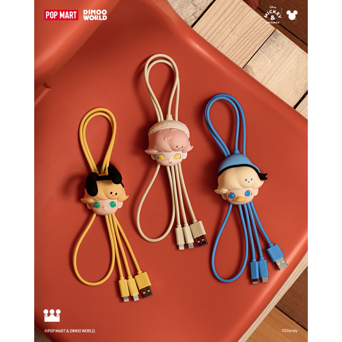 Dây Sạc Dimoo World × Disney Series-2 In 1 Cable Blind Box POP MART 6931571052829