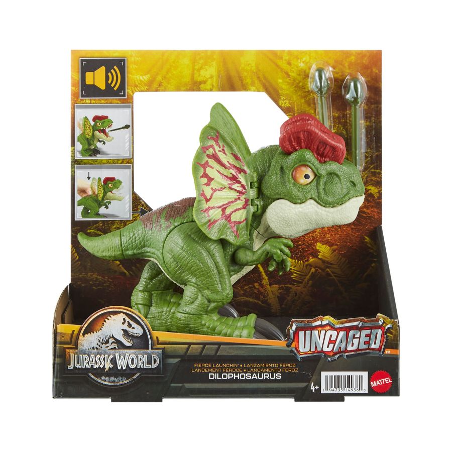 Mô Hình khủng long UNCAGED DILOPHOSAURUS JURASSIC WORLD MATTEL HNT65