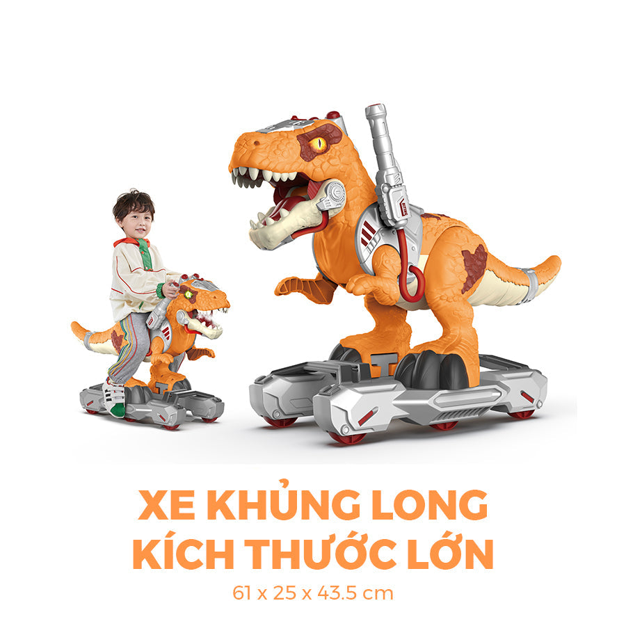 Siêu chiến xe khủng long T-Rex bánh trượt dũng mãnh DINOS PARTY DN-K01