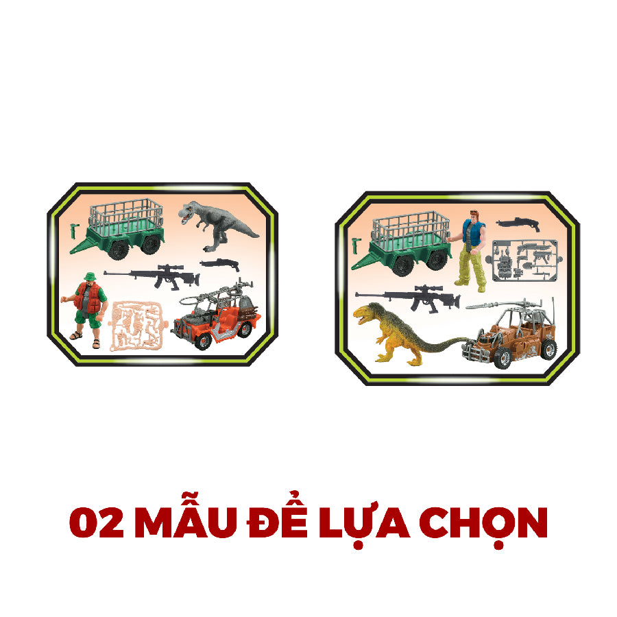 Bộ đồ chơi trung tâm nghiên cứu khủng long - xe Jeep lớn DINOS PARTY DN7738A