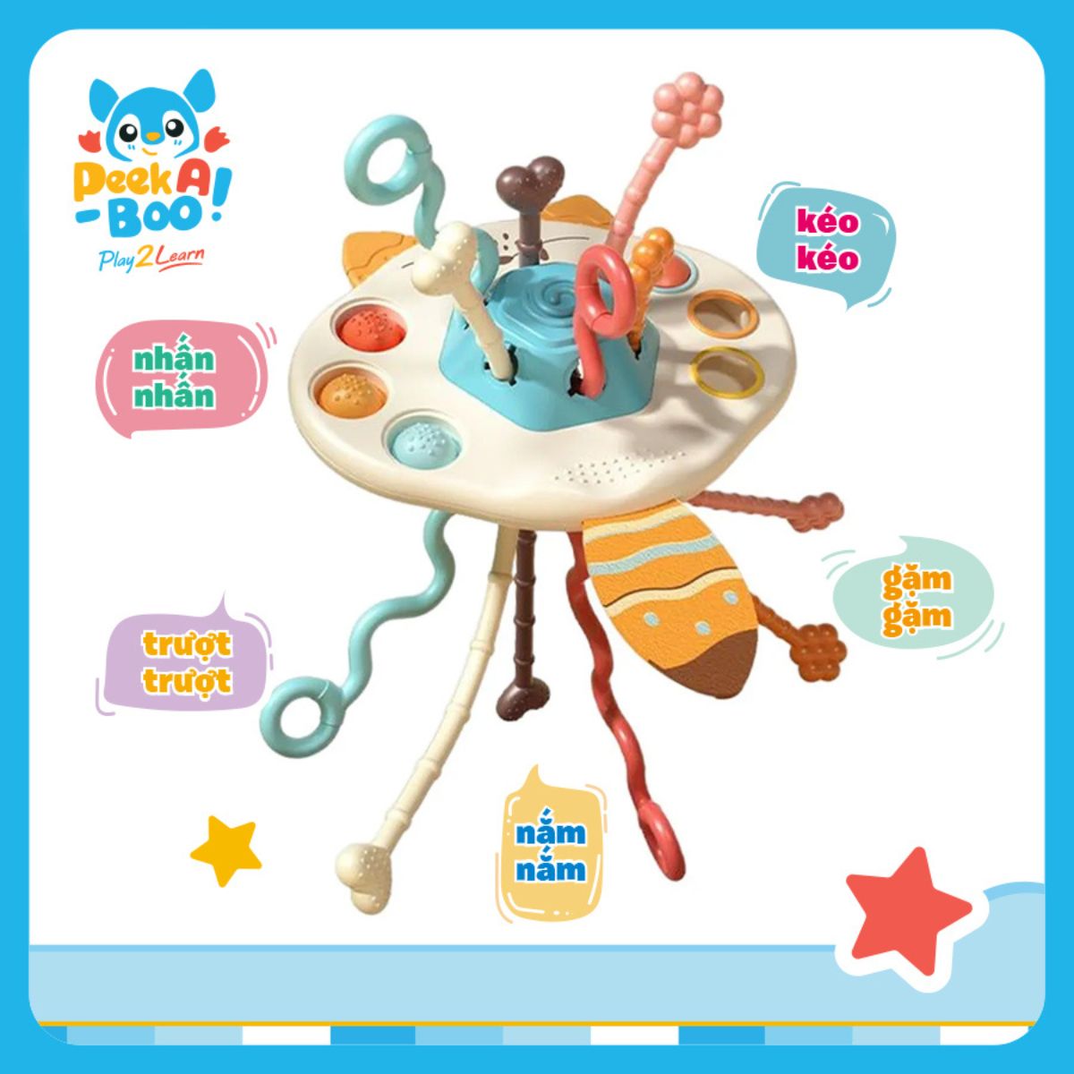 Đồ Chơi Bạn Cáo Kéo Dây Phát Triển Vận Động Tinh PEEK A BOO PAB063