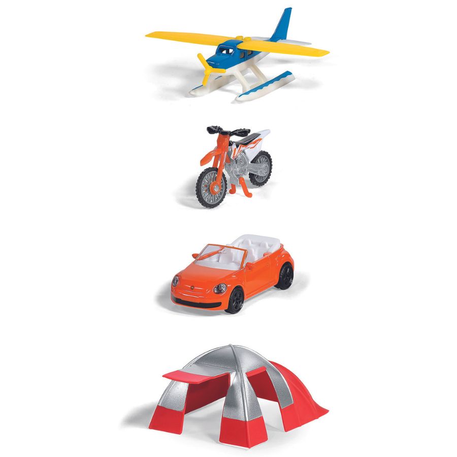 Bộ Quà Tặng 2 Mô Hình Xe Và Máy Bay Mùa Hè SIKU 6325