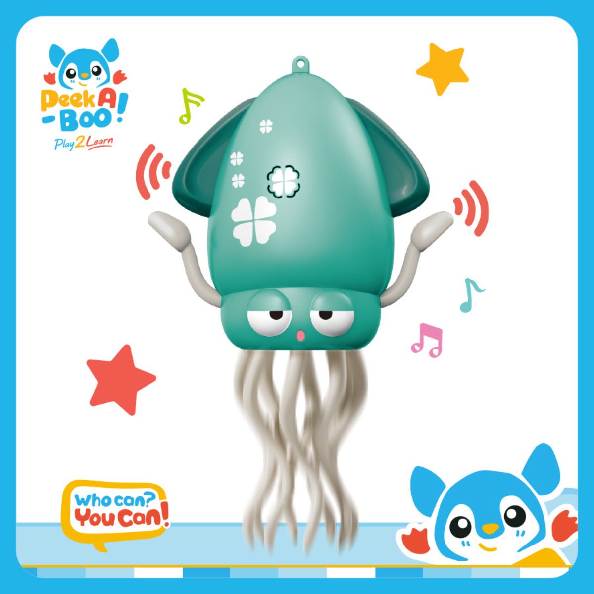 Đồ Chơi Con Mực Nhảy Múa - Xanh PEEK A BOO PAB058G