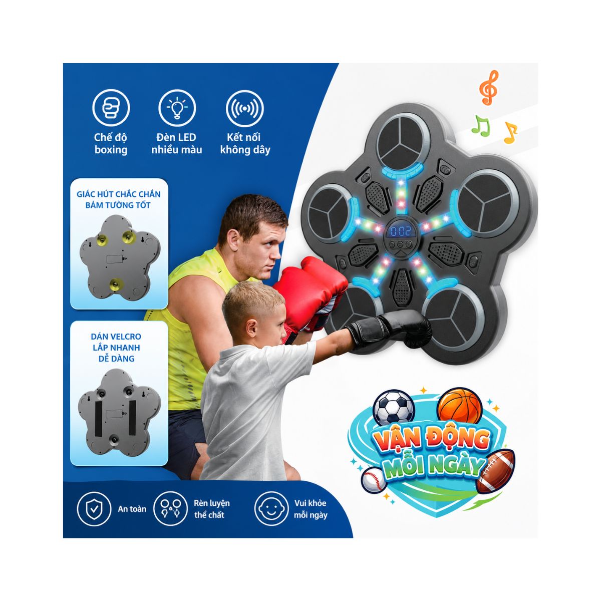 Đồ Chơi Đấm Bốc Điện Tử Theo Nhạc CHAMPION GAMES CPG003SP