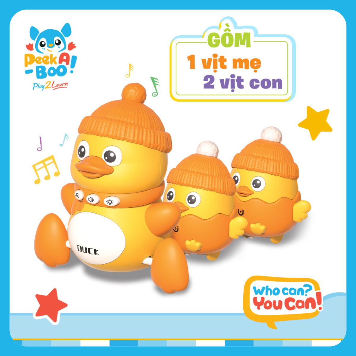 Đồ Chơi Đàn Vịt - Tập Bò Cho Bé PEEK A BOO PAB067