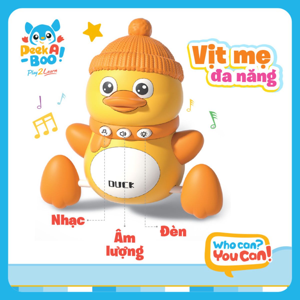 Đồ Chơi Đàn Vịt - Tập Bò Cho Bé PEEK A BOO PAB067