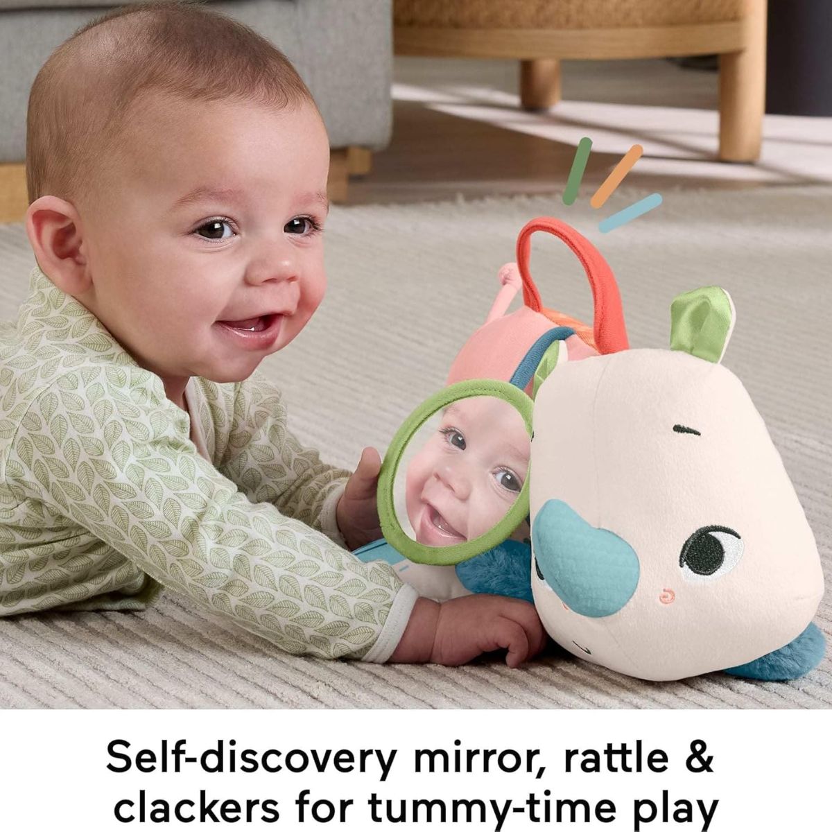 Đồ Chơi Gối Ôm Tê Giác Bé Nhỏ FISHER PRICE MATTEL HYR55
