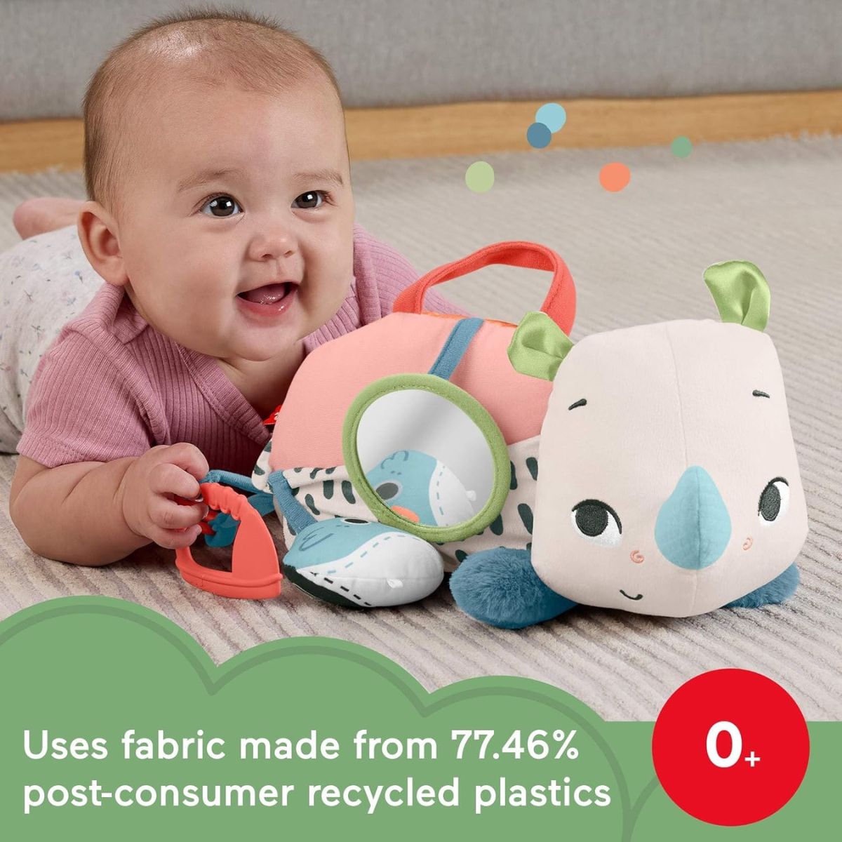 Đồ Chơi Gối Ôm Tê Giác Bé Nhỏ FISHER PRICE MATTEL HYR55