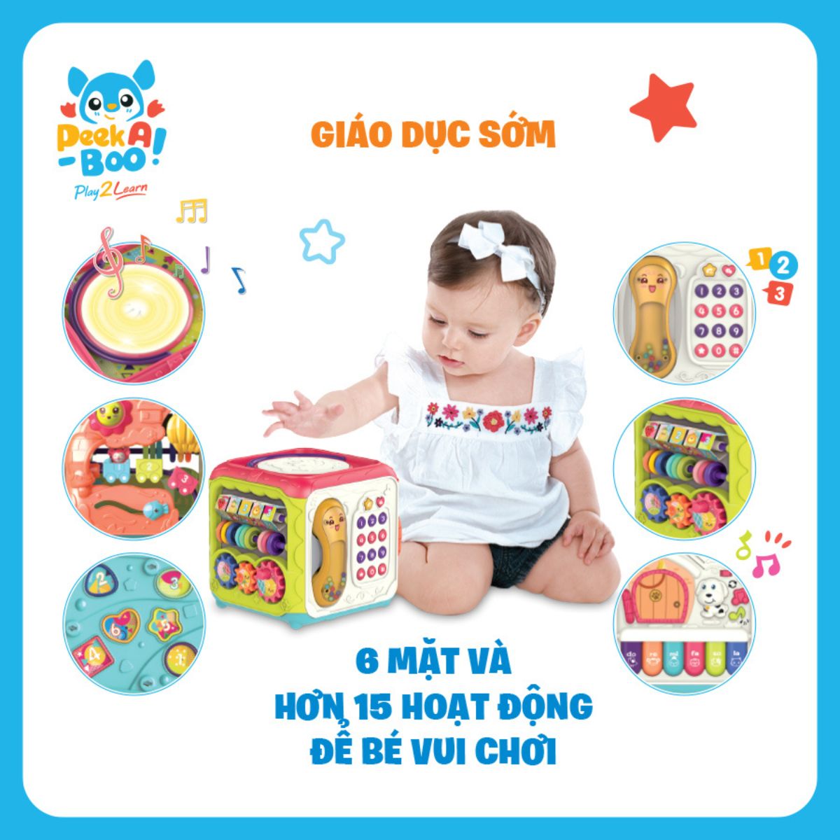 Đồ Chơi Hình Khối 6 Mặt PEEK A BOO PAB055