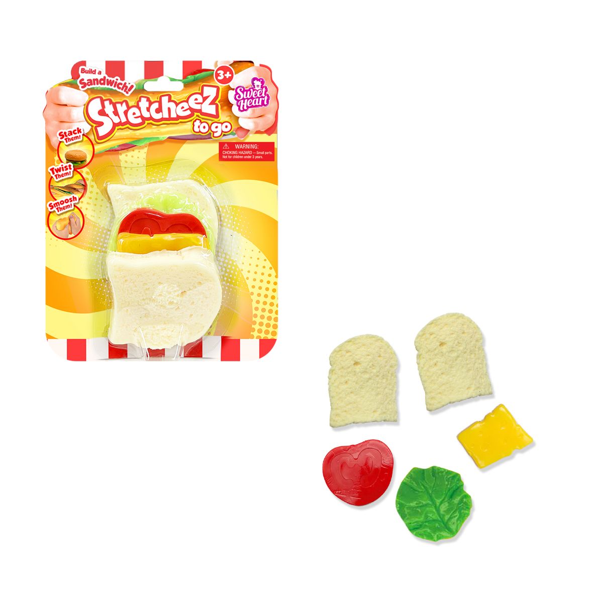 Đồ Chơi Kéo Dãn Stretcheez - Bánh Sandwich Sweet Heart 2309006