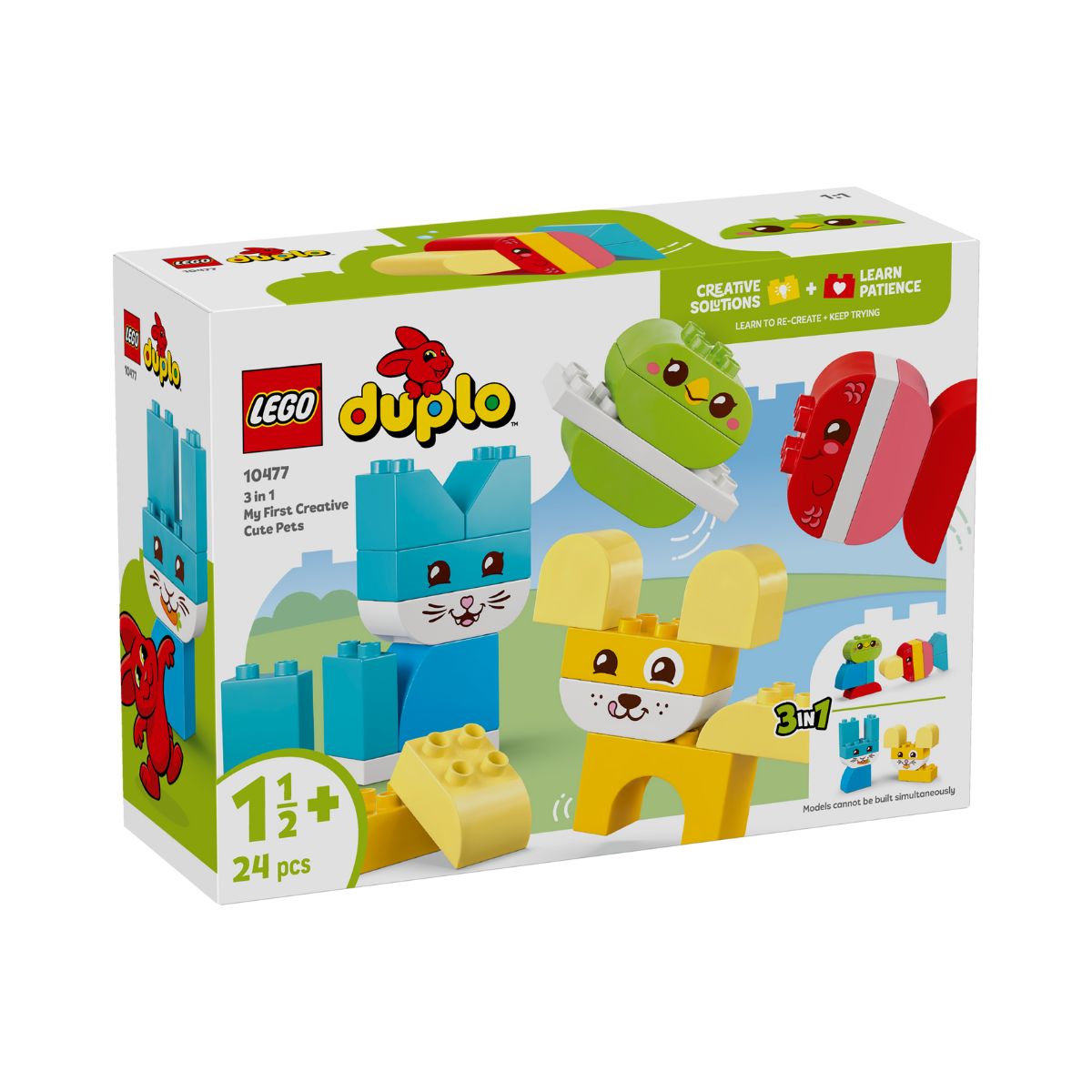 Đồ Chơi Lắp Ráp 3 Trong 1: Thú Cưng Sáng Tạo Đáng Yêu LEGO DUPLO 10477 (24 chi tiết)