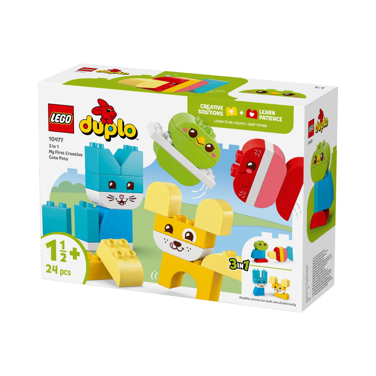 Đồ Chơi Lắp Ráp 3 Trong 1: Thú Cưng Sáng Tạo Đáng Yêu LEGO DUPLO 10477 (24 chi tiết)