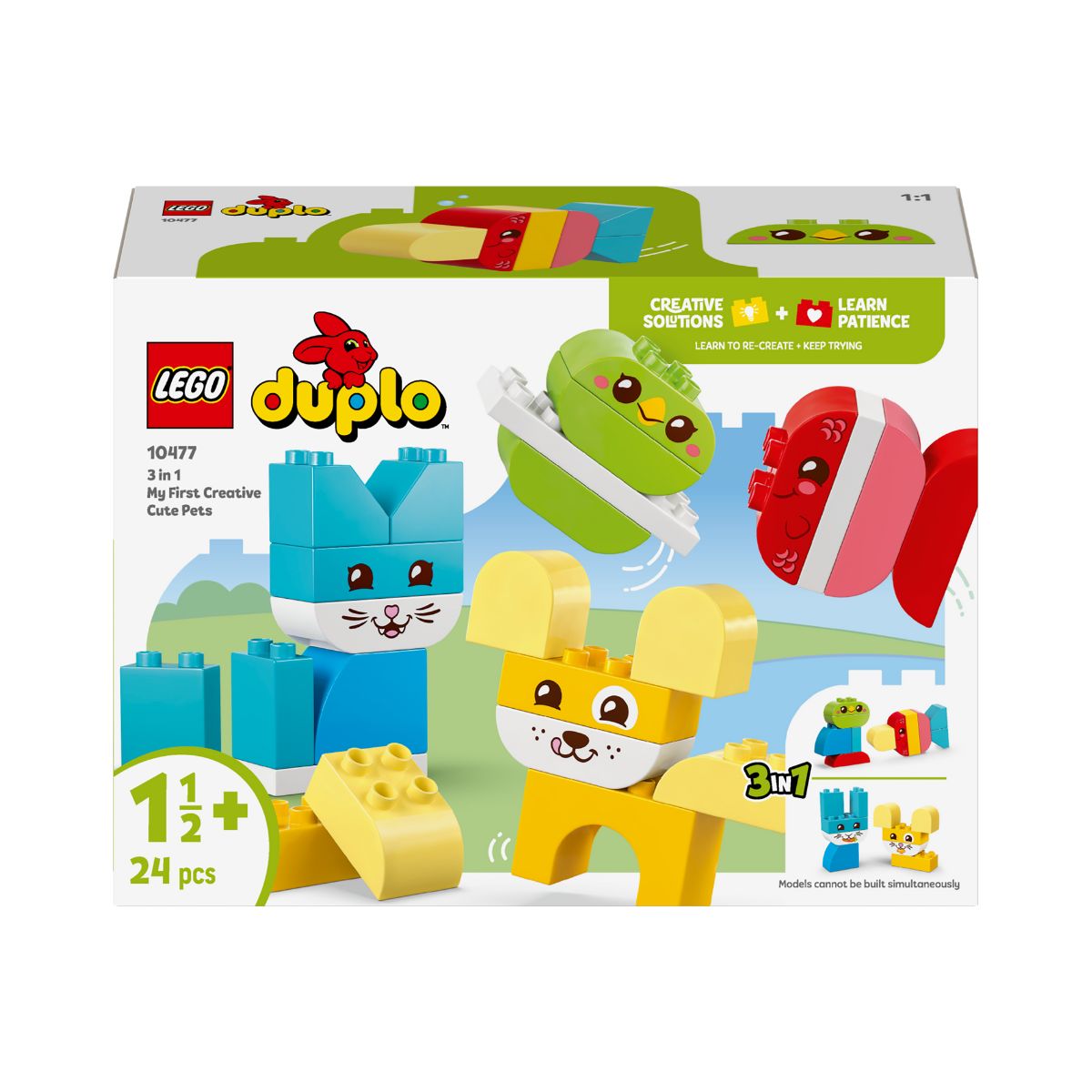 Đồ Chơi Lắp Ráp 3 Trong 1: Thú Cưng Sáng Tạo Đáng Yêu LEGO DUPLO 10477 (24 chi tiết)
