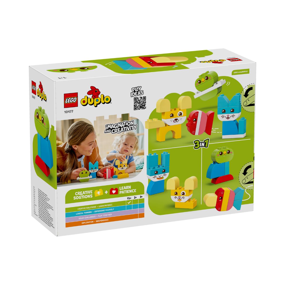 Đồ Chơi Lắp Ráp 3 Trong 1: Thú Cưng Sáng Tạo Đáng Yêu LEGO DUPLO 10477 (24 chi tiết)