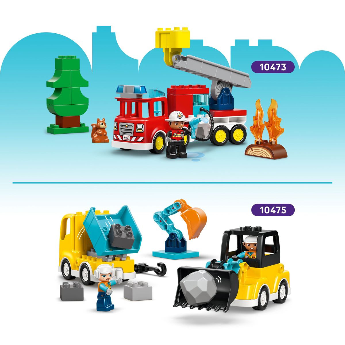 Đồ Chơi Lắp Ráp 3 Trong 1: Xe Công Trình LEGO DUPLO 10475 (22 chi tiết)