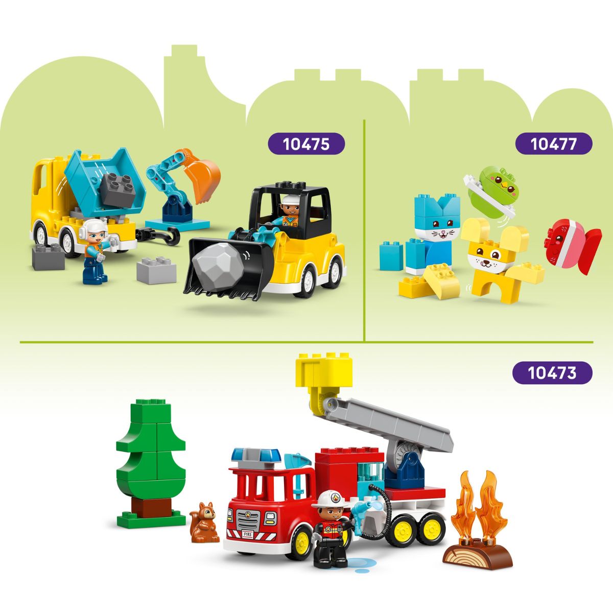 Đồ Chơi Lắp Ráp 3 Trong 1: Xe Công Trình LEGO DUPLO 10475 (22 chi tiết)
