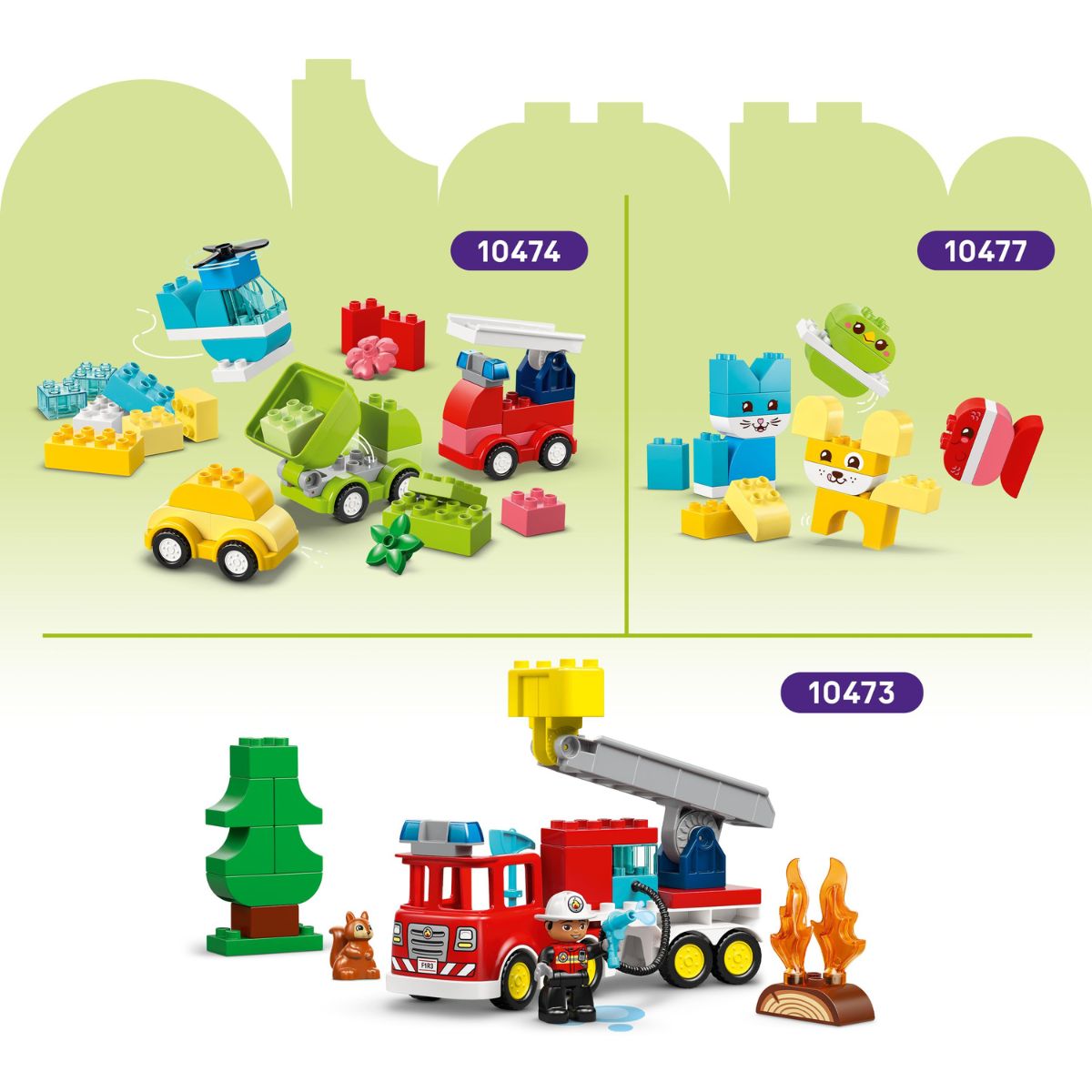 Đồ Chơi Lắp Ráp 3 Trong 1: Xe Công Trình LEGO DUPLO 10475 (22 chi tiết)