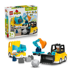 Đồ Chơi Lắp Ráp 3 Trong 1: Xe Công Trình LEGO DUPLO 10475 (22 chi tiết)