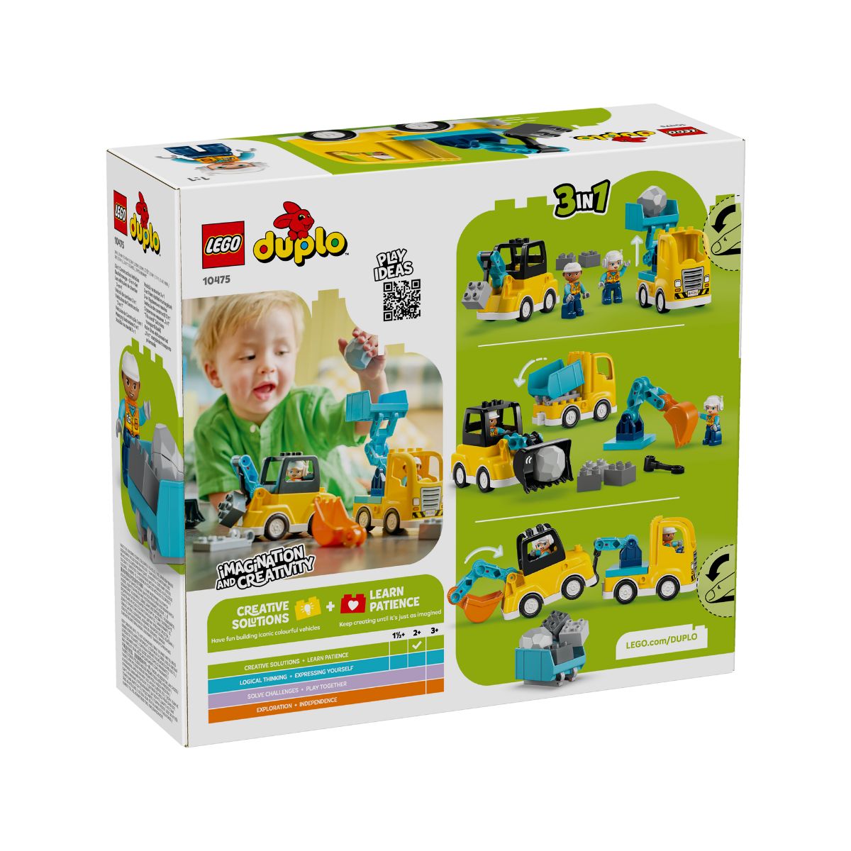 Đồ Chơi Lắp Ráp 3 Trong 1: Xe Công Trình LEGO DUPLO 10475 (22 chi tiết)