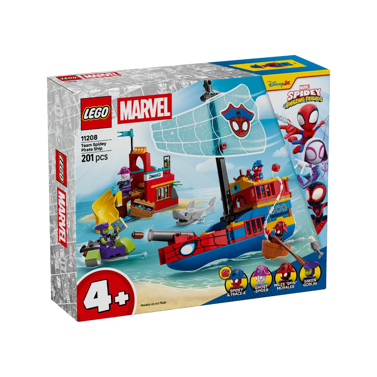 Đồ Chơi Lắp Ráp Biệt Đội Người Nhện Và Tàu Cướp Biển LEGO SPIDEY 11208 (201 chi tiết)