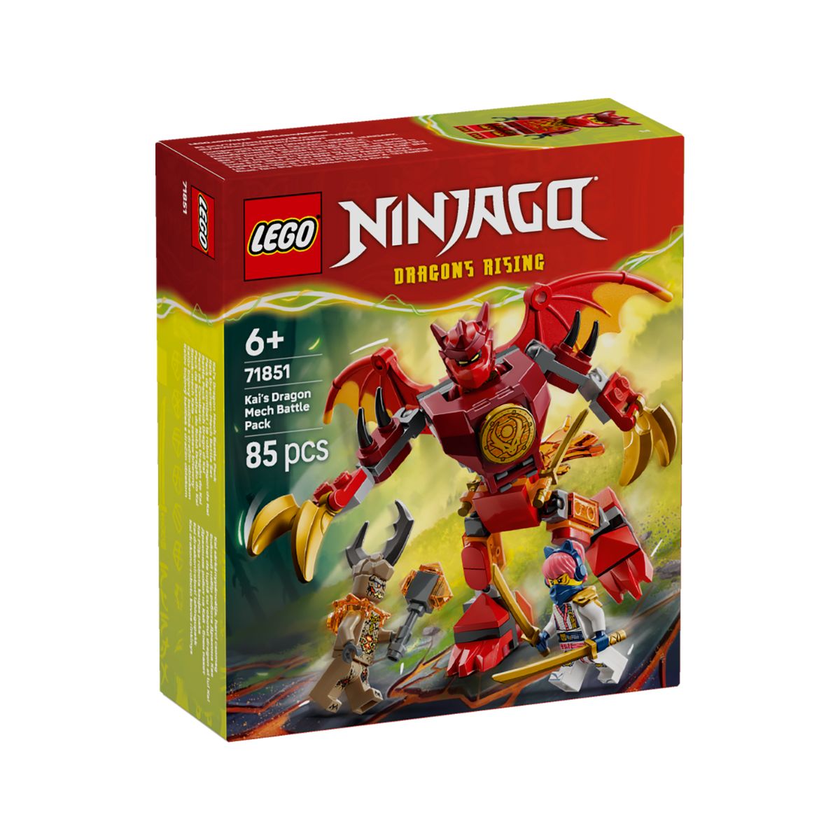 Đồ Chơi Lắp Ráp Bộ Chiến Đấu Chiến Giáp Rồng Của Kai LEGO NINJAGO 71851 (85 chi tiết)
