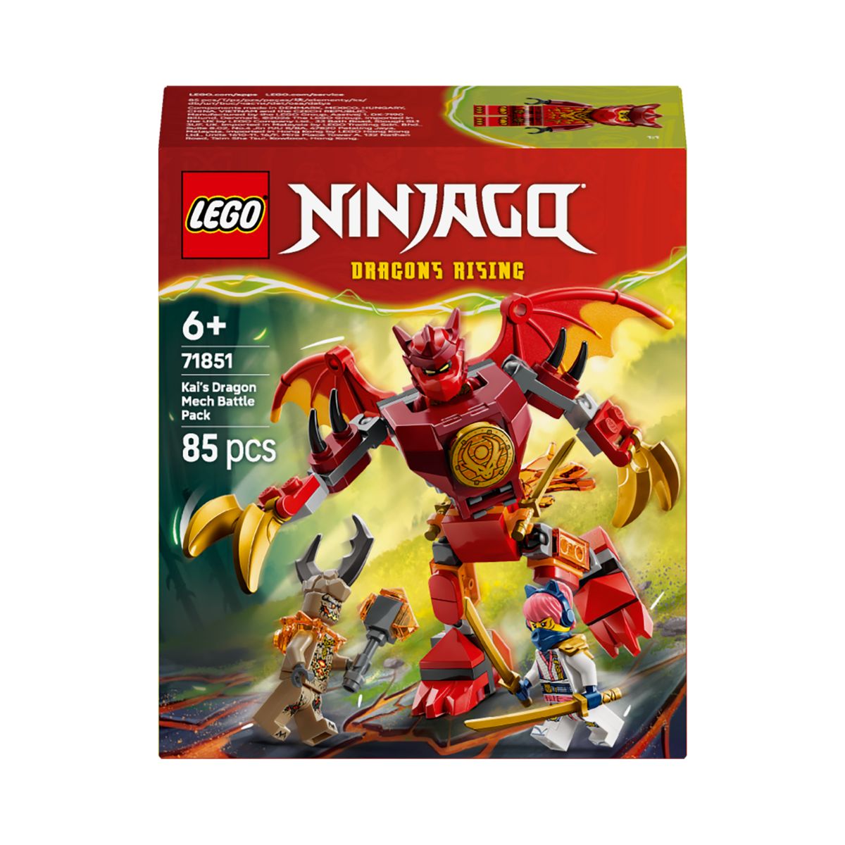 Đồ Chơi Lắp Ráp Bộ Chiến Đấu Chiến Giáp Rồng Của Kai LEGO NINJAGO 71851 (85 chi tiết)