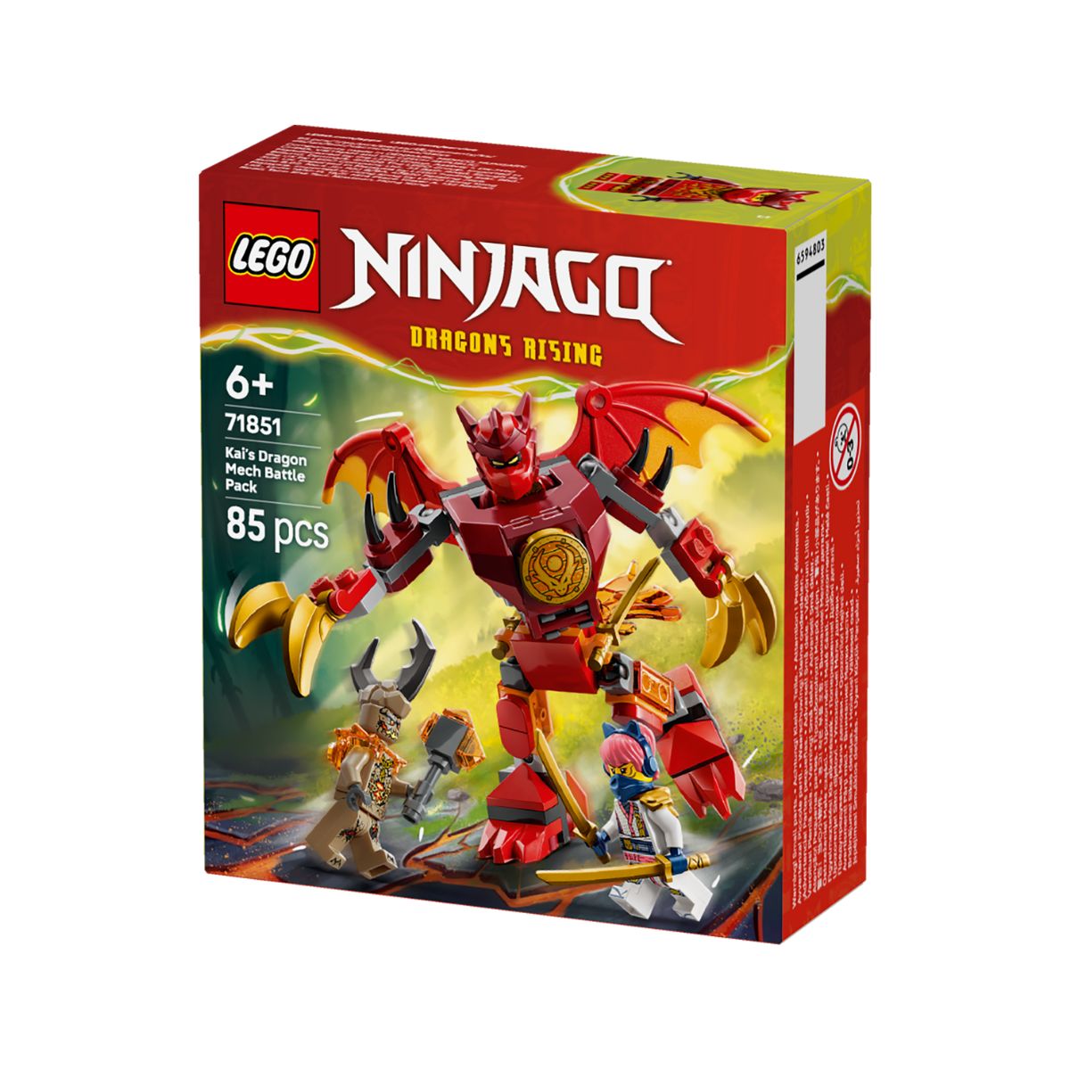 Đồ Chơi Lắp Ráp Bộ Chiến Đấu Chiến Giáp Rồng Của Kai LEGO NINJAGO 71851 (85 chi tiết)