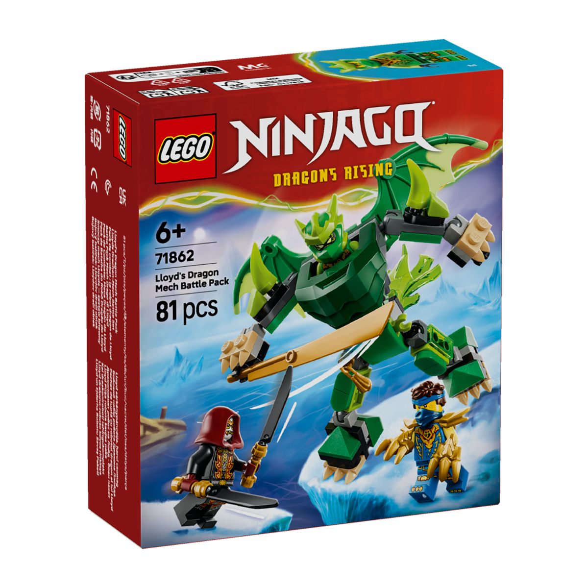 Đồ Chơi Lắp Ráp Bộ Chiến Đấu Chiến Giáp Rồng Của Lloyd LEGO NINJAGO 71862 (81 chi tiết)