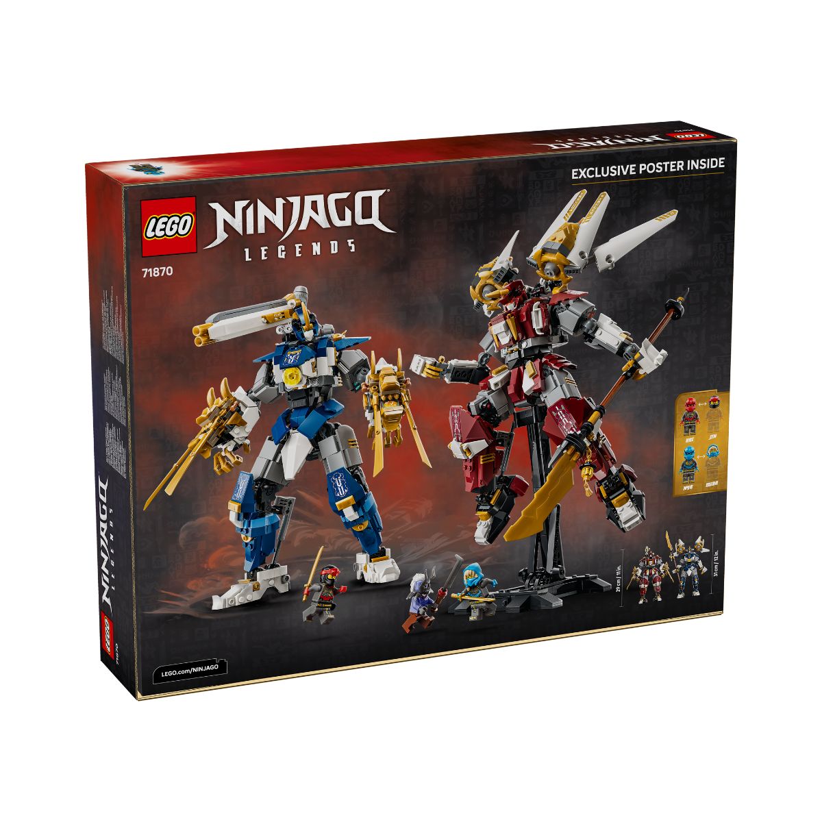 Đồ Chơi Lắp Ráp Bộ Đôi Chiến Giáp Titan LEGO NINJAGO 71870 (1707 chi tiết)