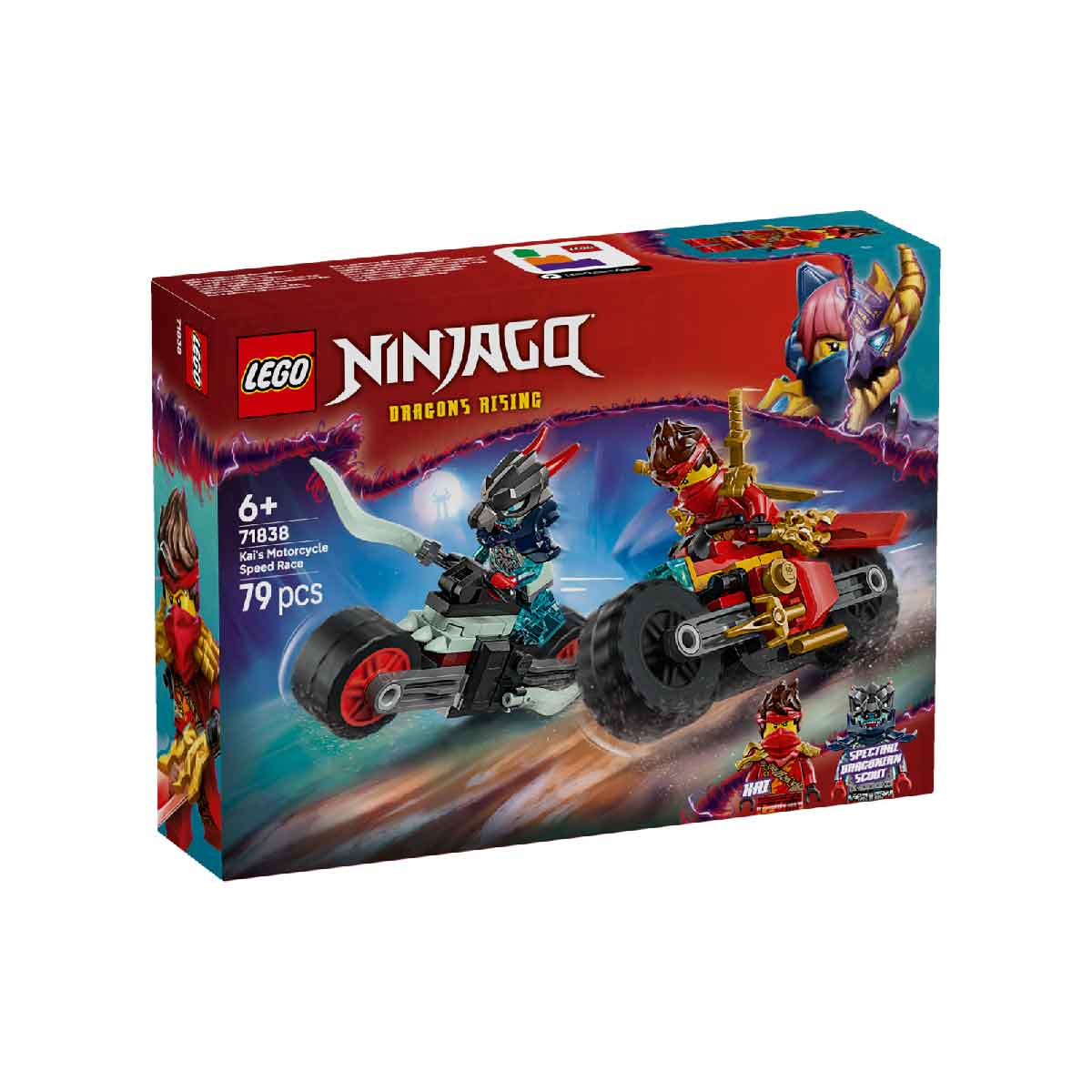 Đồ Chơi Lắp Ráp Bộ Đôi Xe Đua Tốc Độ Của Kai LEGO NINJAGO 71838