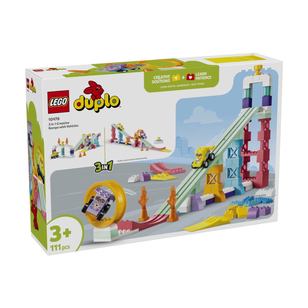 Đồ Chơi Lắp Ráp Bộ Đường Đua Với Phương Tiện 3 Trong 1 LEGO DUPLO 10478 (111 chi tiết)