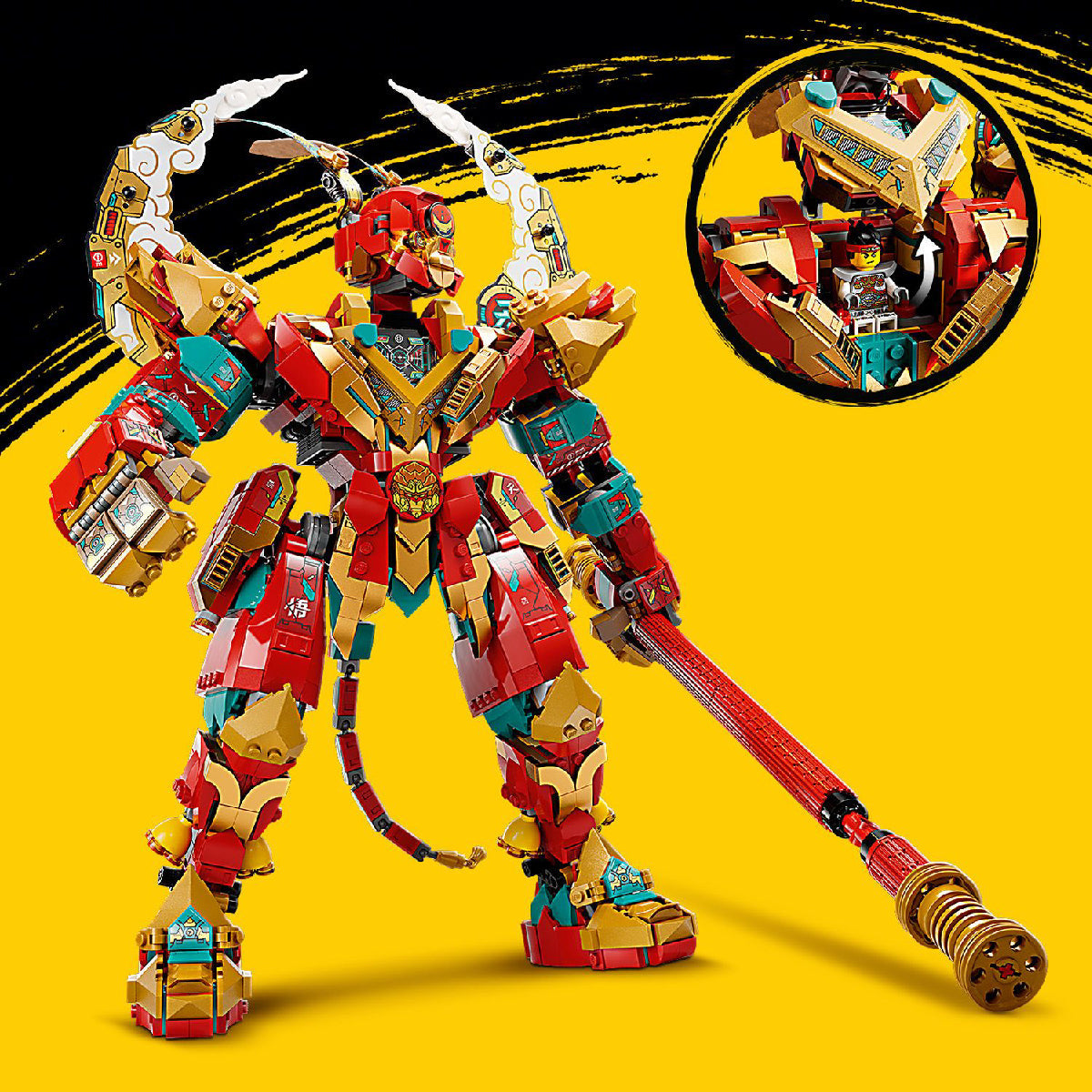 Đồ Chơi Lắp Ráp Chiến Giáp Hầu Vương Siêu Cấp LEGO MONKIE KID 80045 (1705 chi tiết)