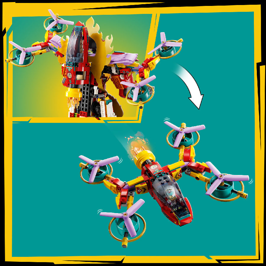 Đồ Chơi Lắp Ráp Chiến Giáp Lửa Của Nezha LEGO MONKIE KID 80057 (1163 chi tiết)