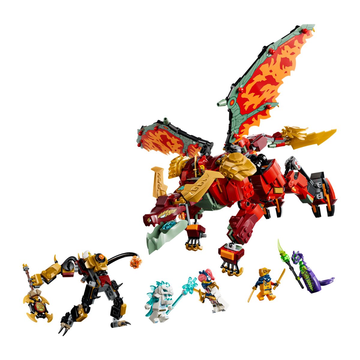 Đồ Chơi Lắp Ráp Chiến Giáp Rồng Biến Hình Của Wyldfyre LEGO NINJAGO 71868 (821 chi tiết)