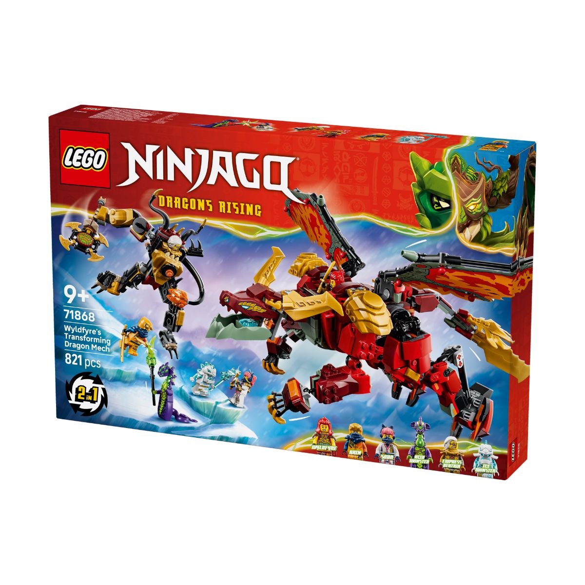 Đồ Chơi Lắp Ráp Chiến Giáp Rồng Biến Hình Của Wyldfyre LEGO NINJAGO 71868 (821 chi tiết)