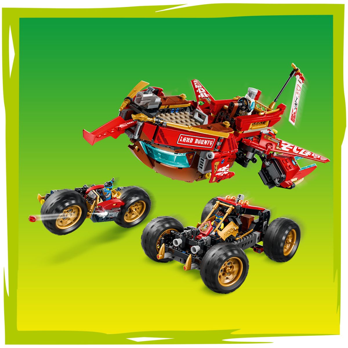 Đồ Chơi Lắp Ráp Chiến Hạm Land Bounty LEGO NINJAGO 71869 (1214 chi tiết)