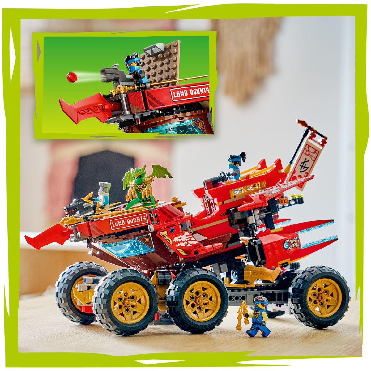 Đồ Chơi Lắp Ráp Chiến Hạm Land Bounty LEGO NINJAGO 71869 (1214 chi tiết)