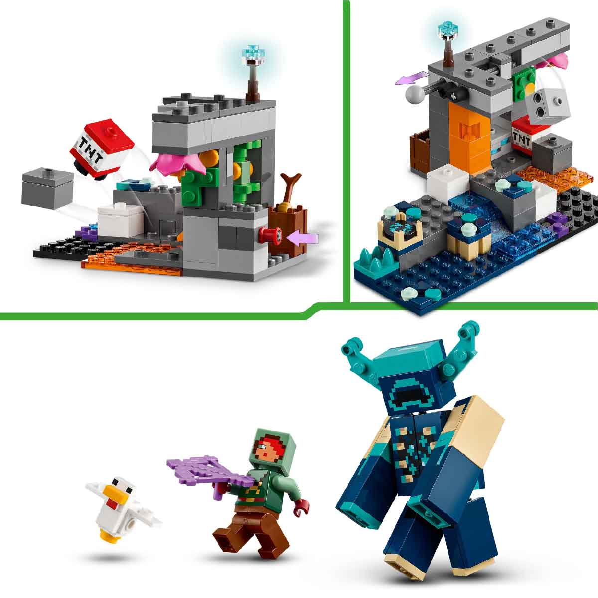 Đồ Chơi Lắp Ráp Cuộc Chạm Trán Warden LEGO MINECRAFT 21274 (238 chi tiết)