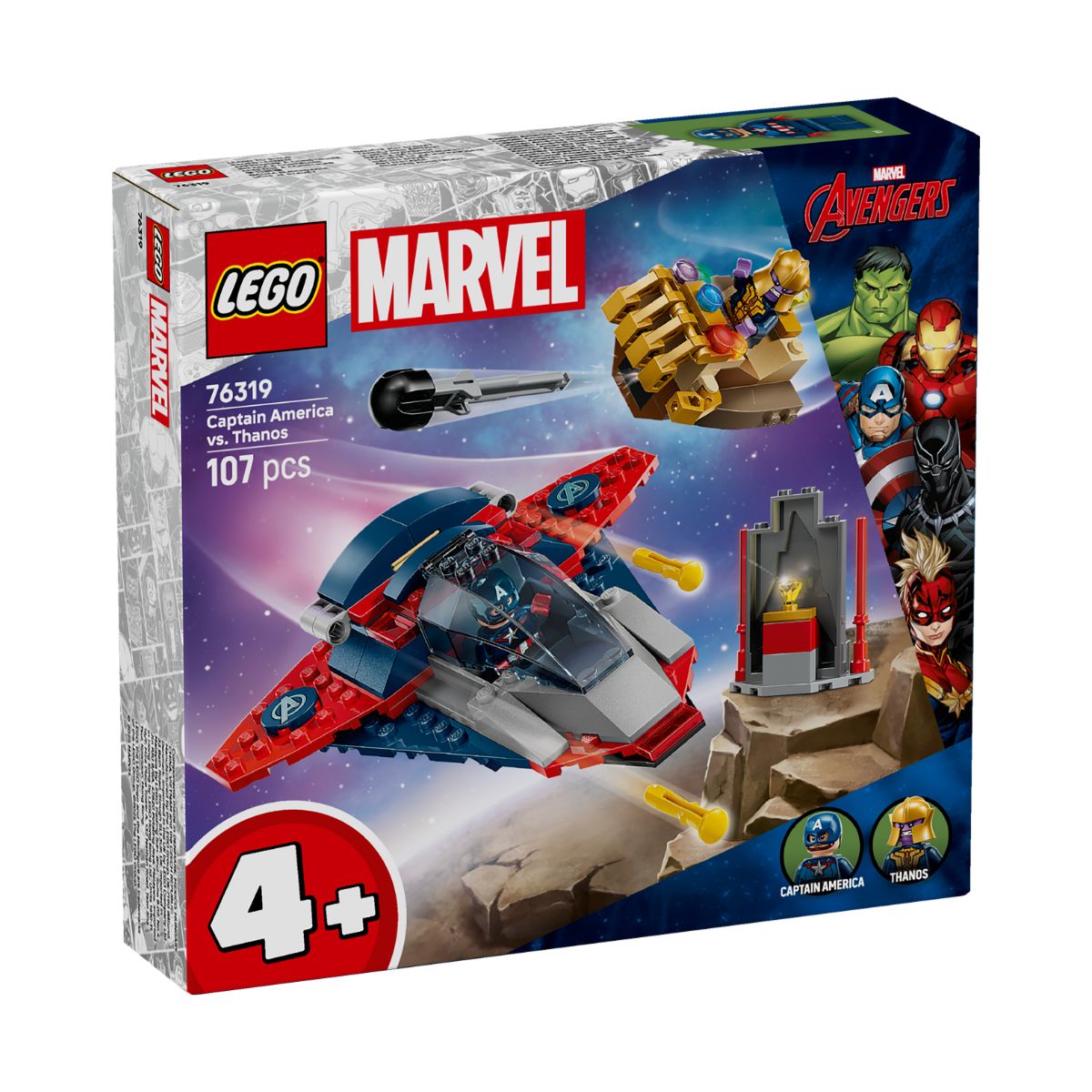 Đồ Chơi Lắp Ráp Cuộc Chiến Giữa Captain America Và Thanos LEGO SUPERHEROES 76319 (107 chi tiết)