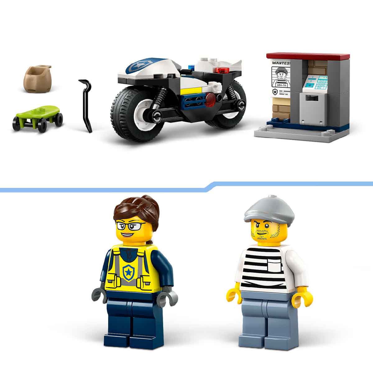 Đồ Chơi Lắp Ráp Cuộc Đua Truy Bắt Cướp LEGO CITY 60455 (65 chi tiết)