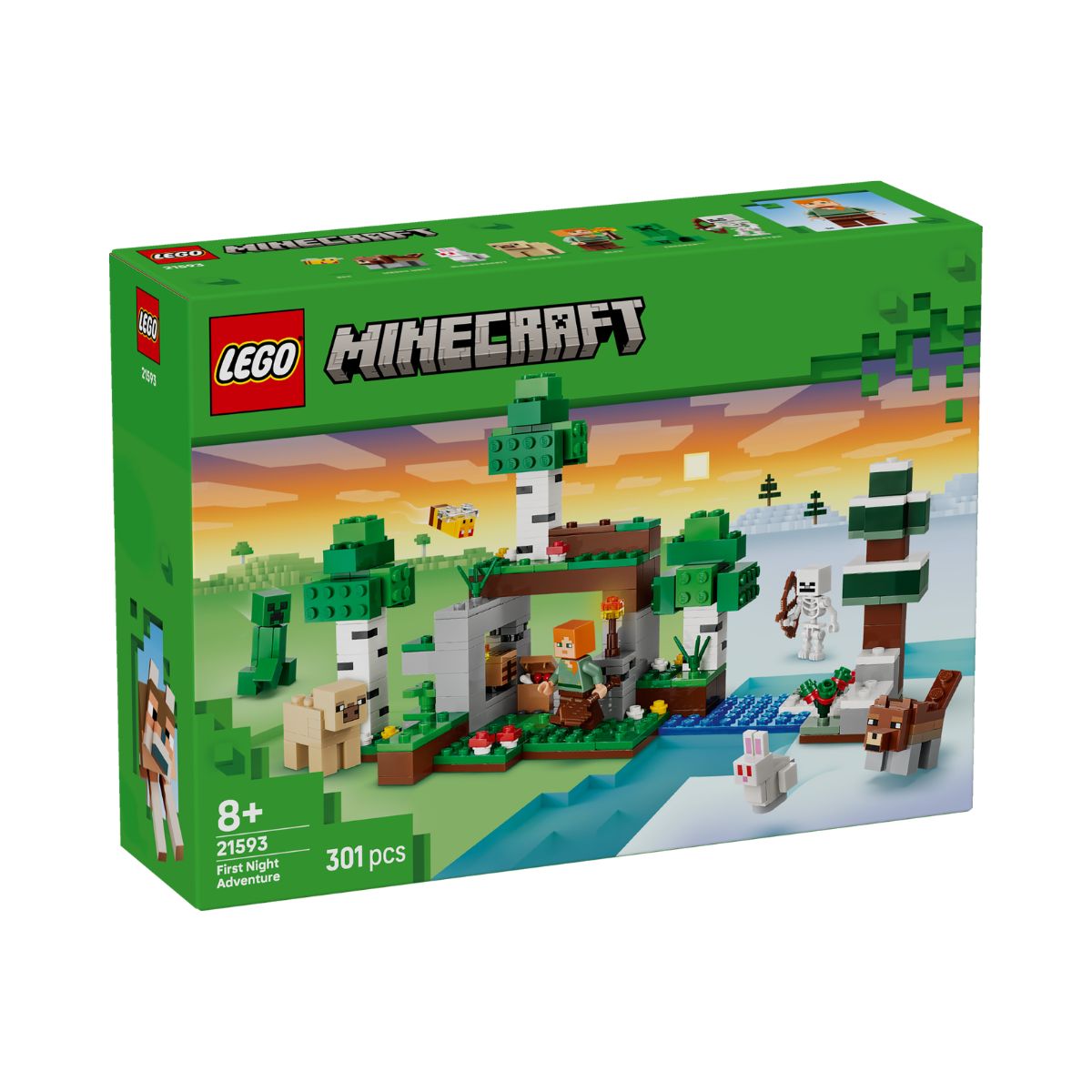 Đồ Chơi Lắp Ráp Cuộc Phiêu Lưu Đêm Đầu Tiên LEGO MINECRAFT 21593 (301 Chi Tiết)