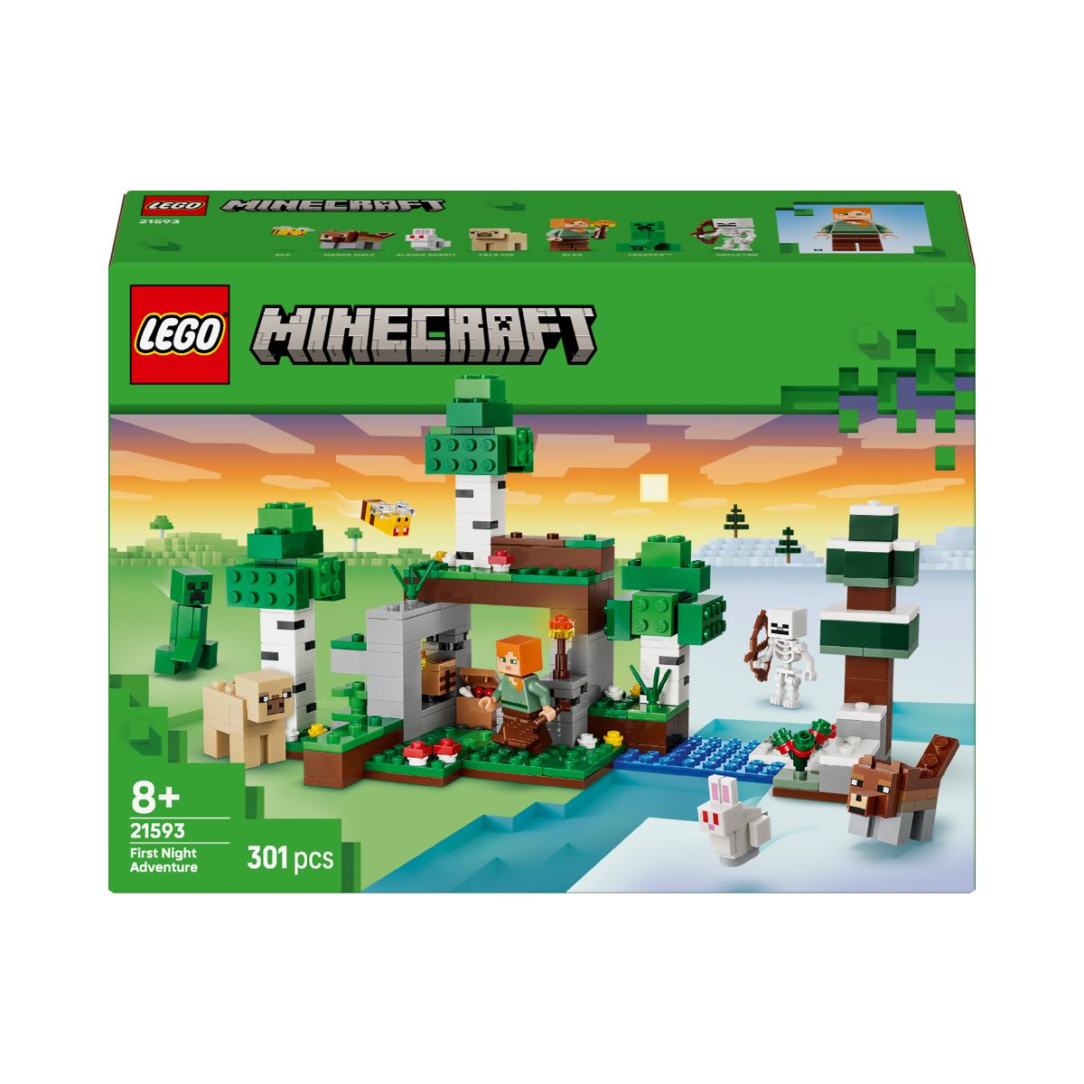 Đồ Chơi Lắp Ráp Cuộc Phiêu Lưu Đêm Đầu Tiên LEGO MINECRAFT 21593 (301 Chi Tiết)