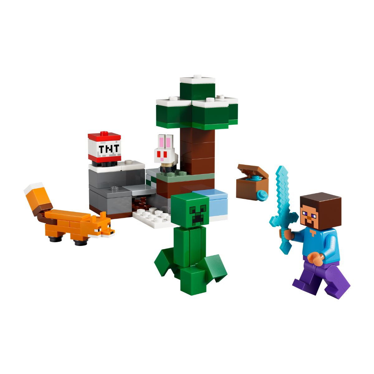 Đồ chơi lắp ráp Cuộc Phiêu Lưu Rừng Taiga Của Steve LEGO MINECRAFT 21583 (79 chi tiết)