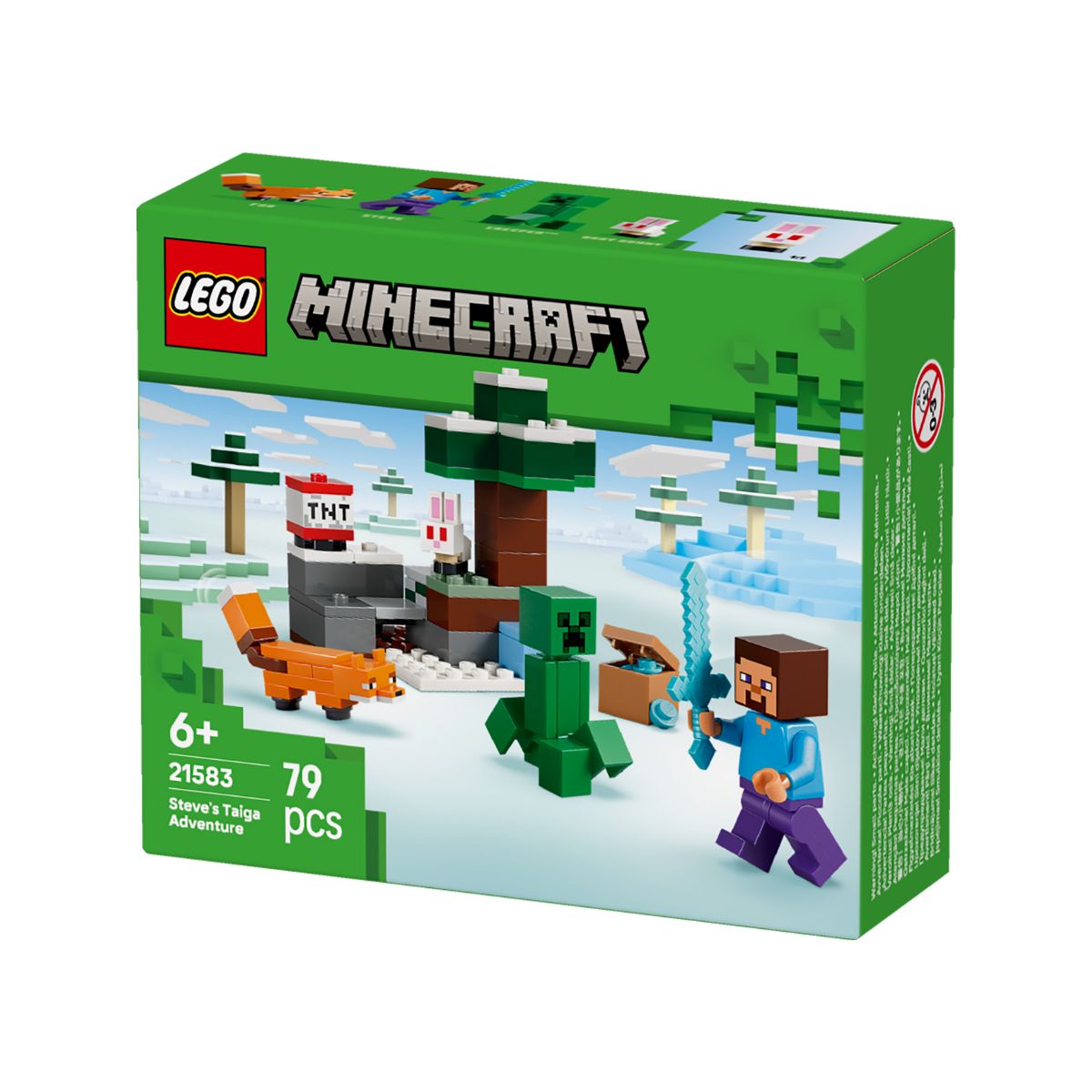 Đồ chơi lắp ráp Cuộc Phiêu Lưu Rừng Taiga Của Steve LEGO MINECRAFT 21583 (79 chi tiết)