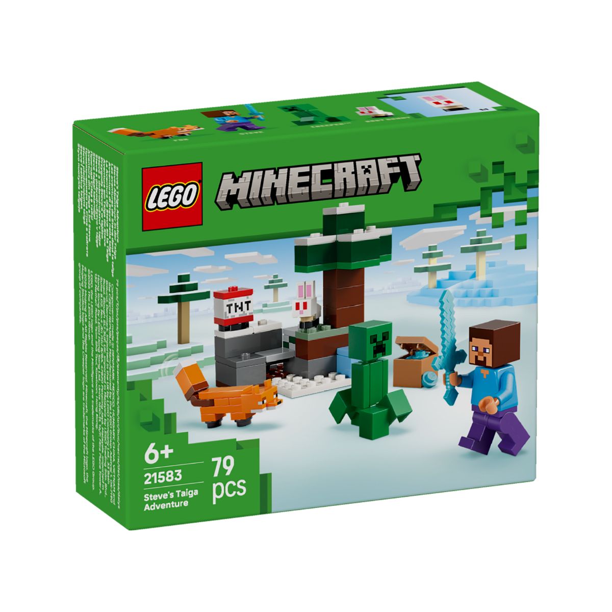Đồ chơi lắp ráp Cuộc Phiêu Lưu Rừng Taiga Của Steve LEGO MINECRAFT 21583 (79 chi tiết)