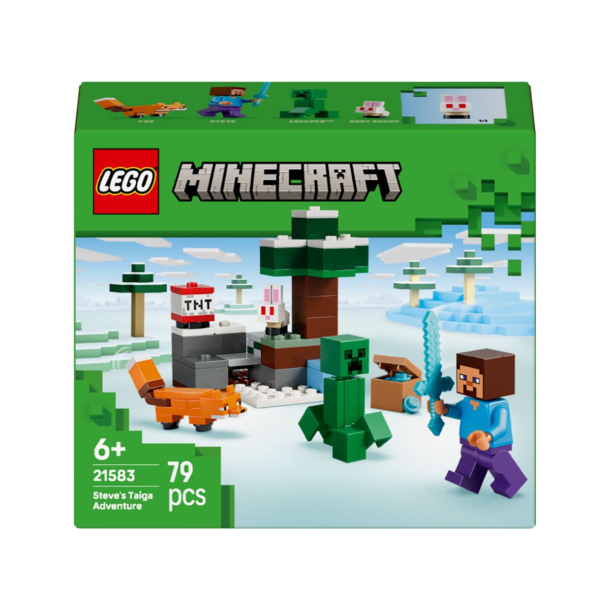 Đồ chơi lắp ráp Cuộc Phiêu Lưu Rừng Taiga Của Steve LEGO MINECRAFT 21583 (79 chi tiết)