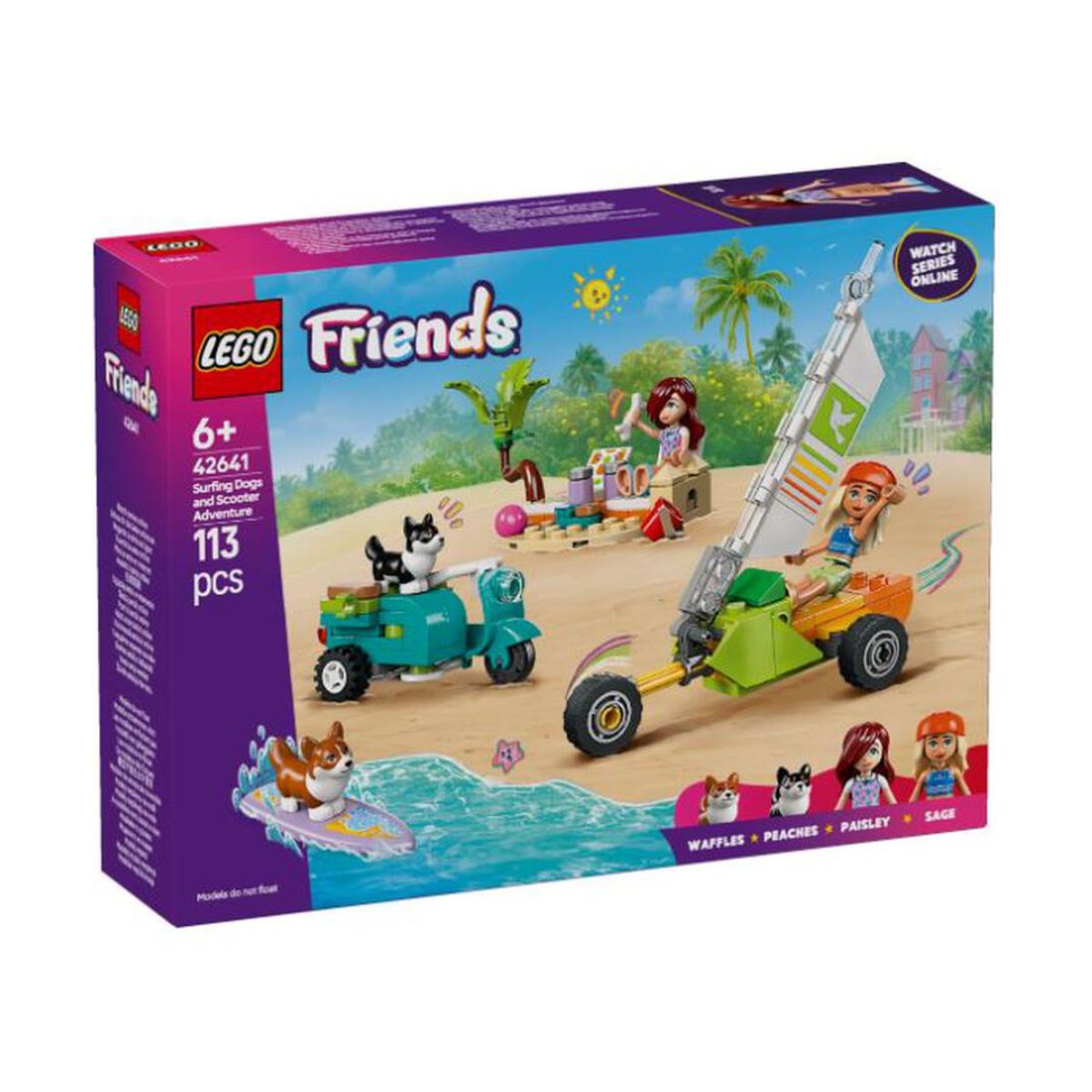 Đồ Chơi Lắp Ráp Cuộc Phiêu Lưu Xe Scooter Và Lướt Sóng LEGO FRIENDS 42641 (113 chi tiết)