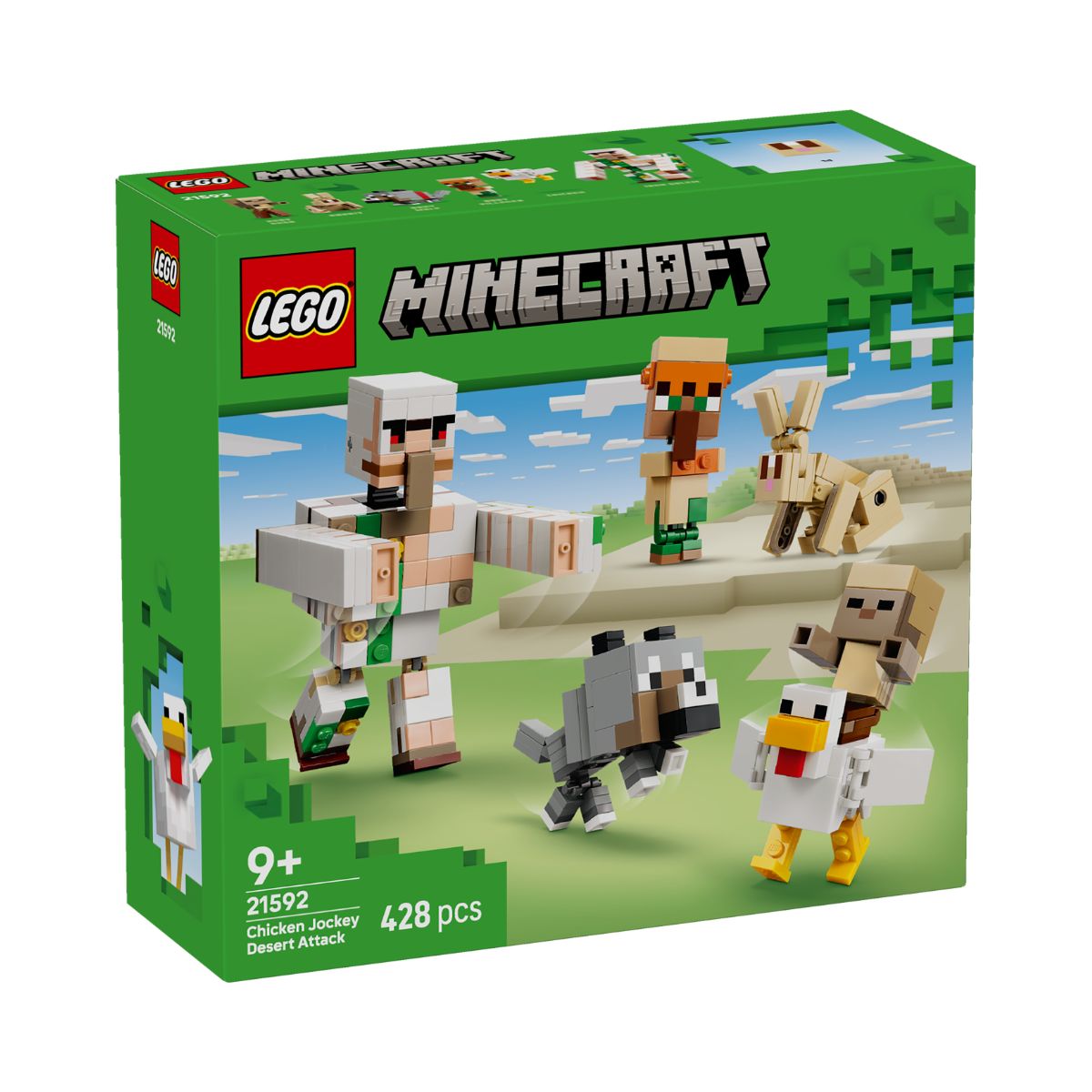 Đồ Chơi Lắp Ráp Cuộc Tấn Công Sa Mạc Của Chicken Jockey LEGO MINECRAFT 21592 (428 Chi Tiết)