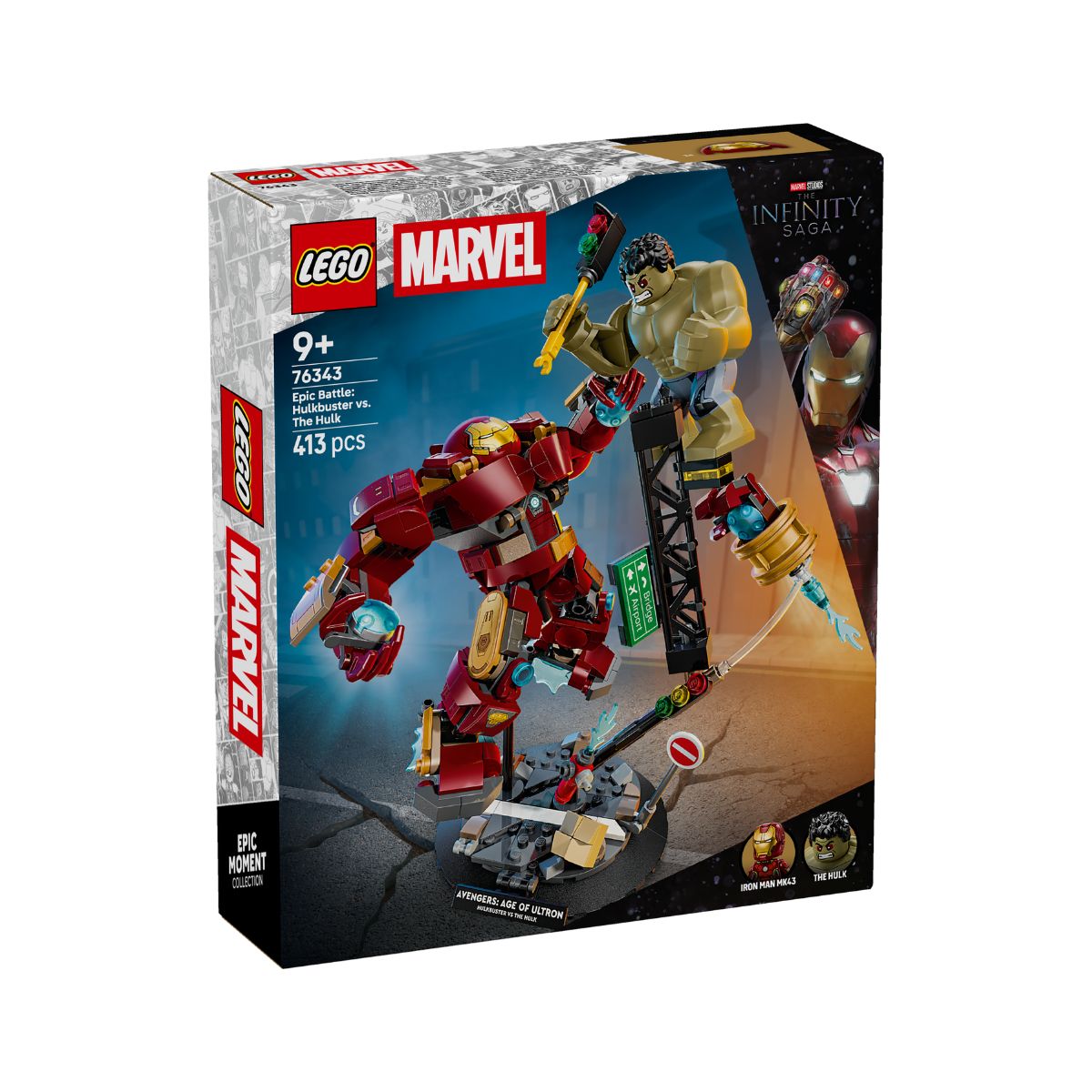 Đồ Chơi Lắp Ráp Đại Chiến Kinh Điển: Hulkbuster Đối Đầu Hulk LEGO SUPERHEROES 76343 (413 chi tiết)